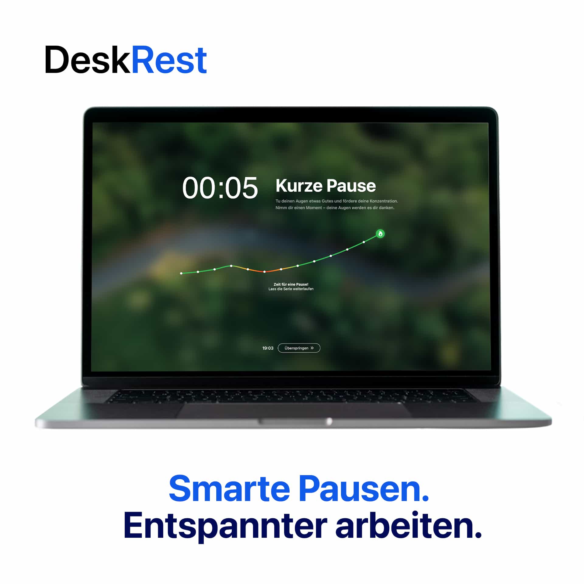 DeskRest 1:1 Quadratischer App-Teaser