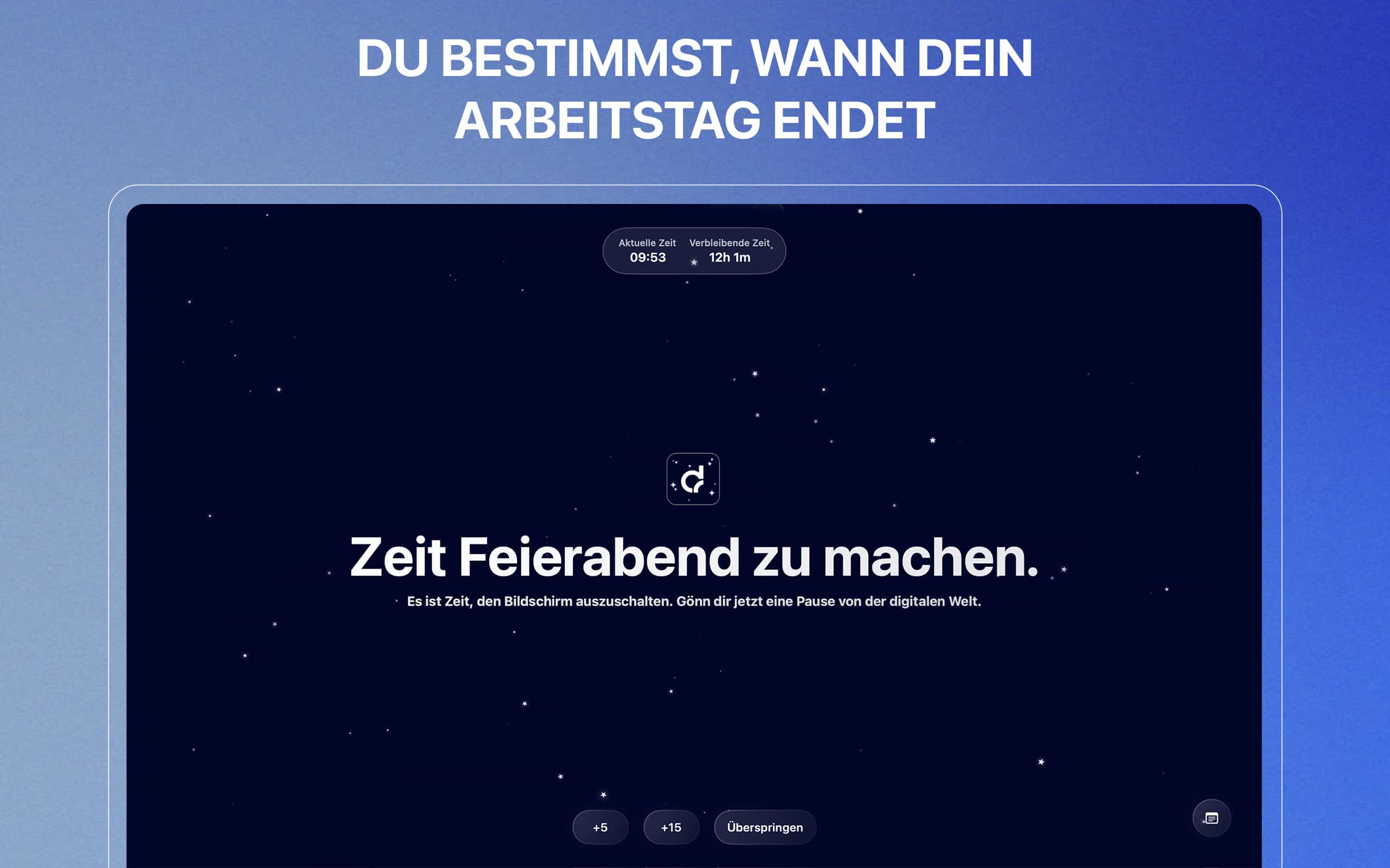 DeskRest Feierabend-Feature